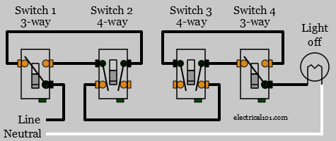 3 And 4 Way Switch Wiring