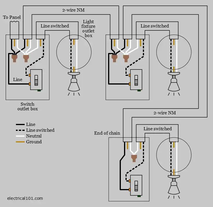 wiring multiple lights in parallel