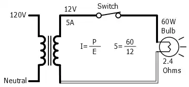 12 Volt 60 Watt Light Bulb Circuit